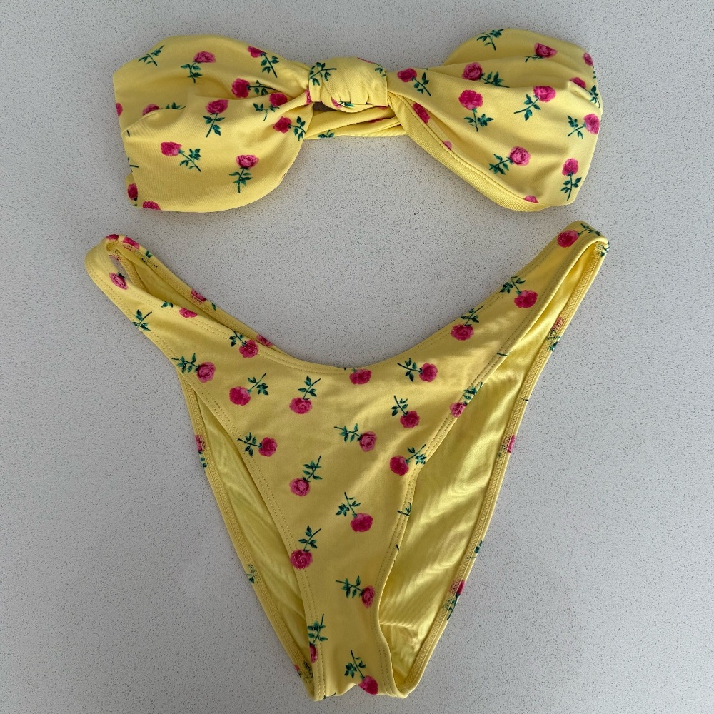 Floral Yellow Bikini Set